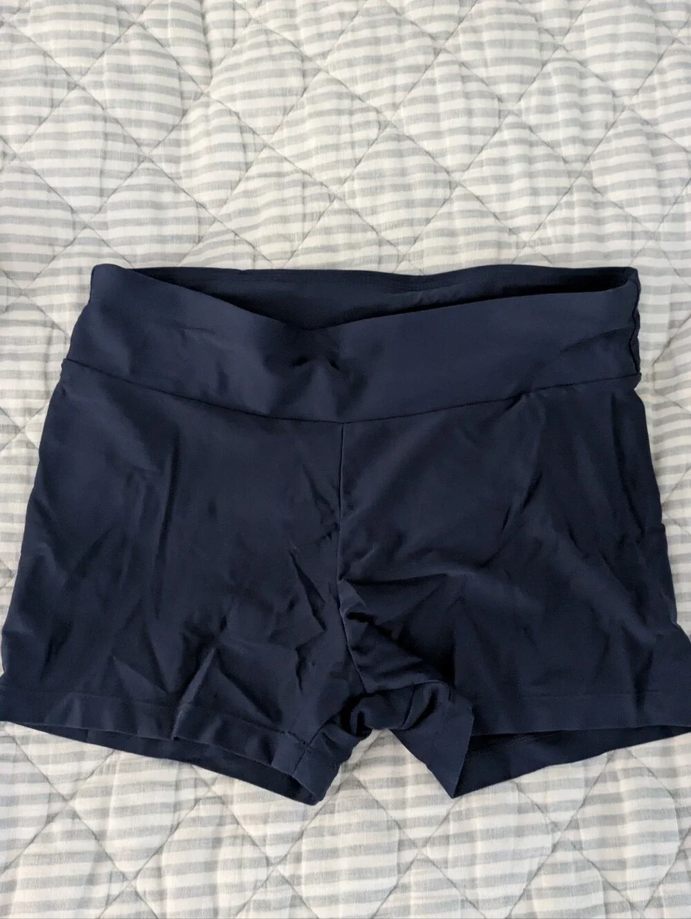Modli Calypsa Women's Navy Blue Loose Fit Maya Tankini & Swim Shorts Set Medium